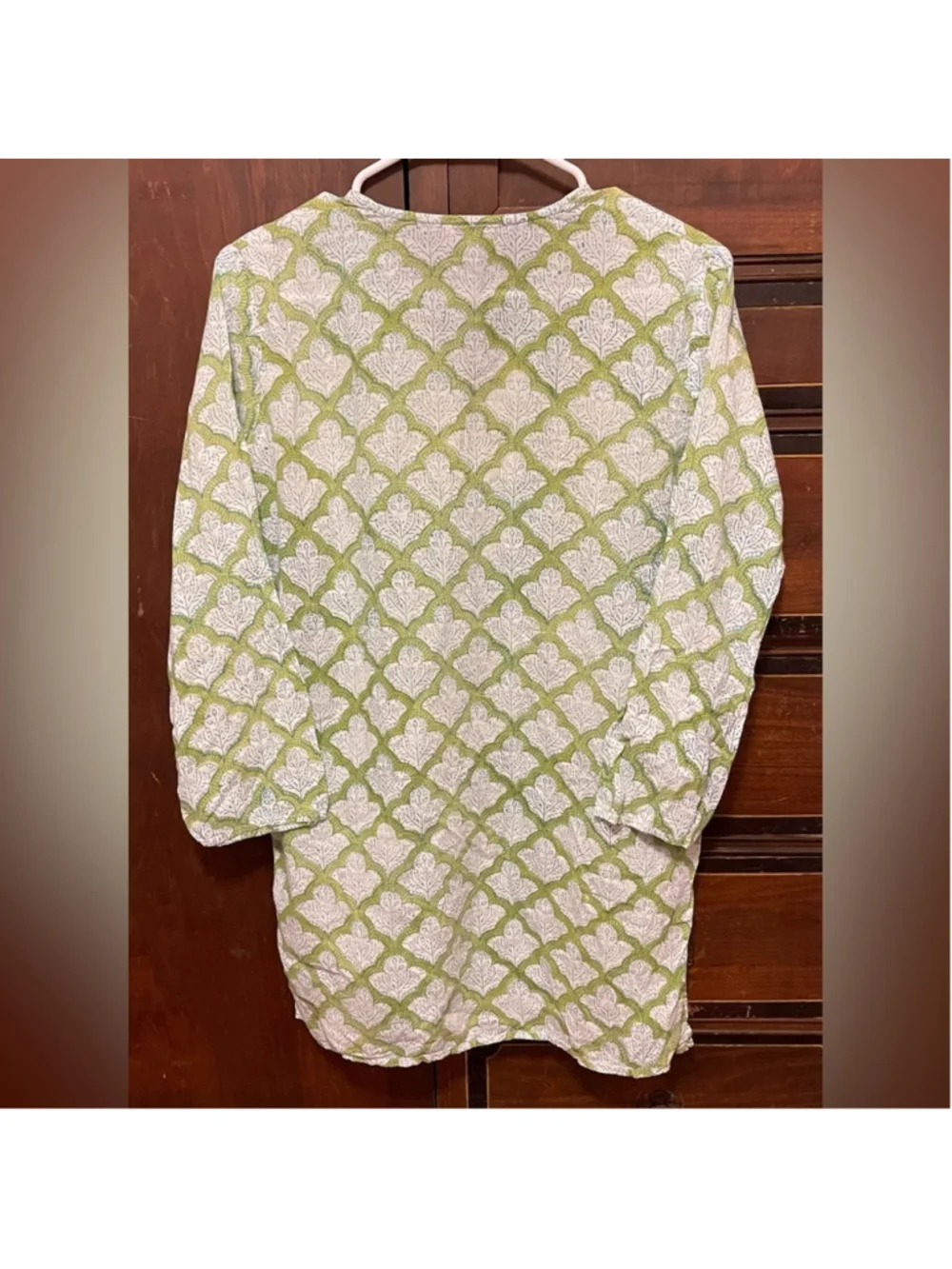 Roberta Roller Rabbit Olive and White Jemina Kurta Tunic